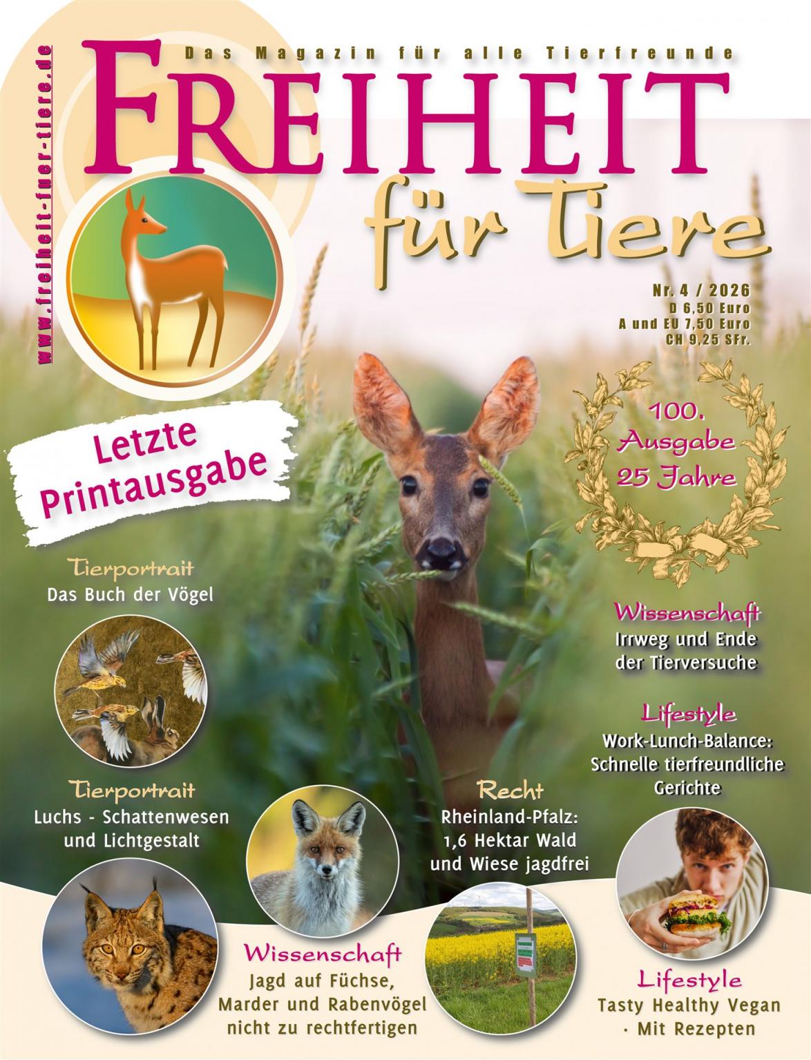 Freiheit für Tiere 4-2026 Titel